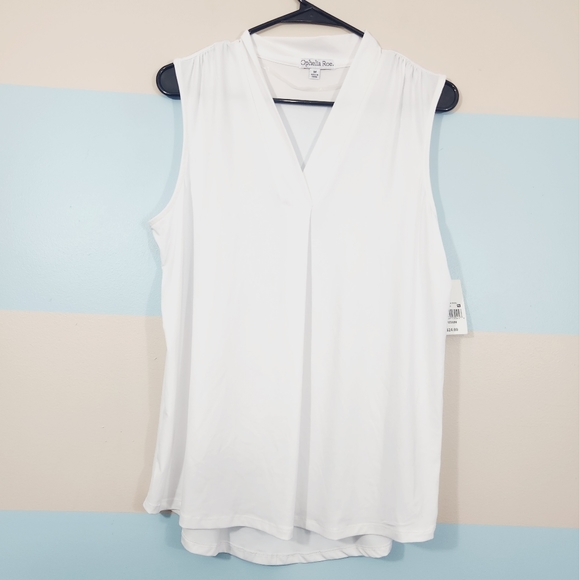NWT Ophelia Roe Sleeveless V-neck Blouse - Picture 6 of 8